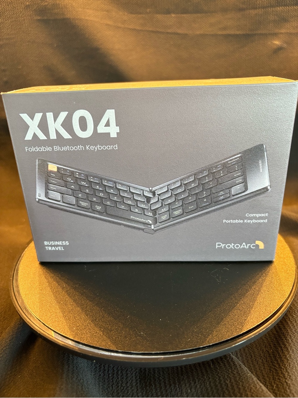 ProtoArc XK04 Foldable Bluetooth Keyboard Gray Rechargeable Open Box
